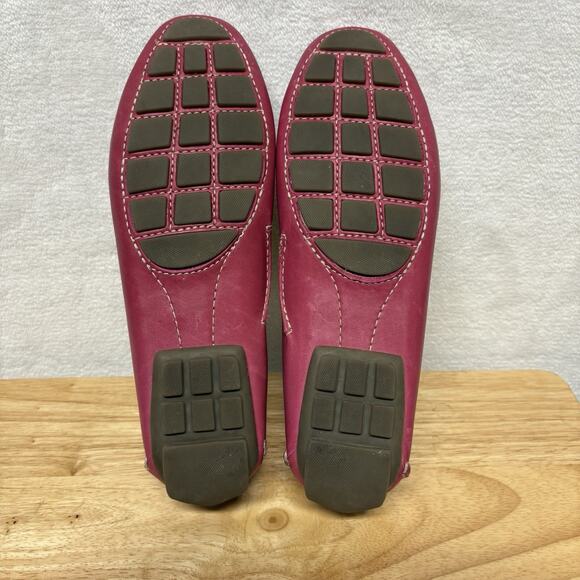 Clarks Dunbar Racer Driving Loafers Moccasin Slip On Shoes Fuchsia Pink Size 8.5 - Picture 12 of 13